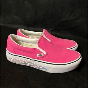 Vans Classic Slip-On Platform Sidewall Flame